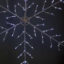 50 x 50cm Light up Metal Christmas Snowflake with 132 Multi-Action White LEDs