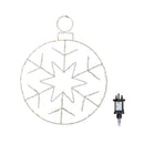 48cm x 38cm Light up Hanging Christmas Snowflake Bauble with 250 Warm White LEDs