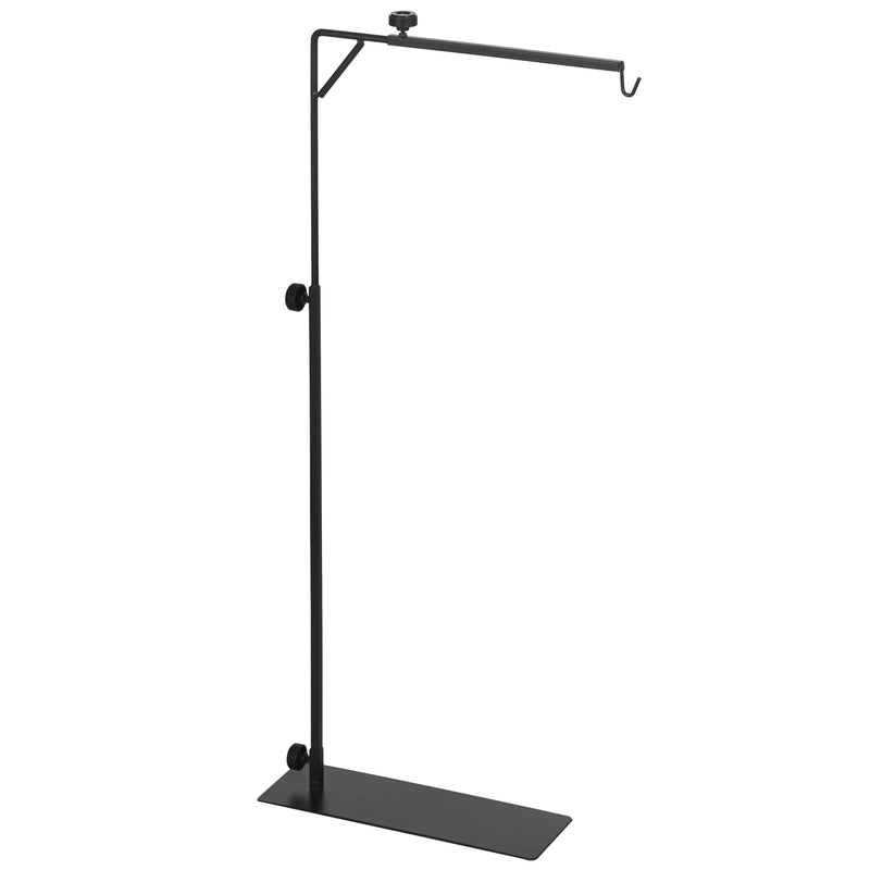 86-129Hcm PawHut Reptile Lamp Stand, Adjustable Lamp Holder w/ Base, Hook