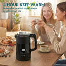 HOMCOM 1.7L Fast Boil 3000W Electric Kettle With LED Display, Black