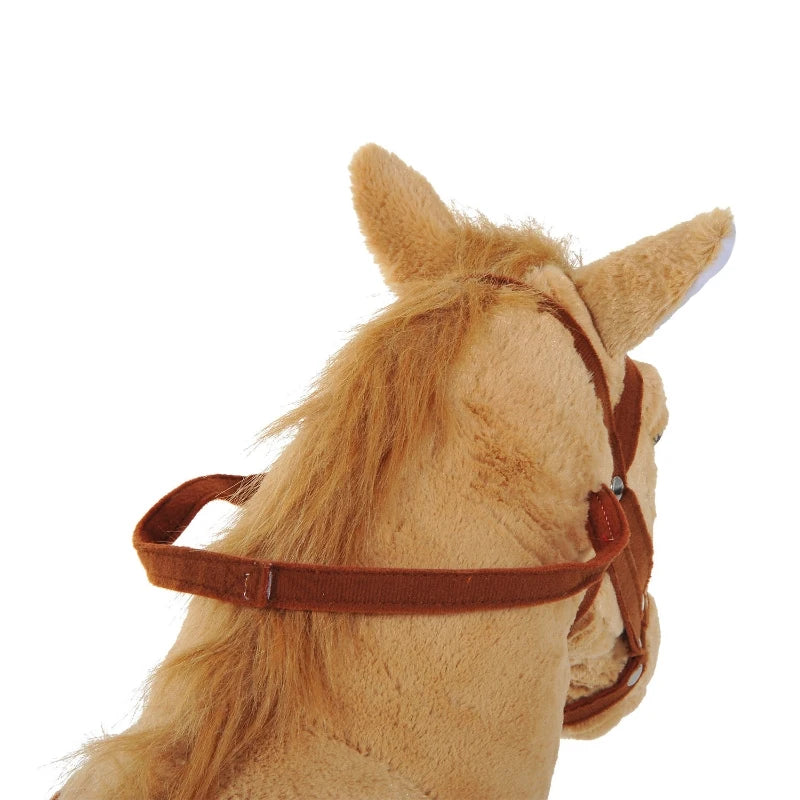 HOMCOM Children Plush Soft Pony - Beige