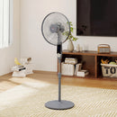 HOMCOM 16" Oscillation Cooling Fan With Remote Adjustable Height Grey