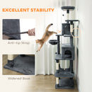 PawHut Cat Tree, 202cm Cat Tower With 2 Condos, 2 Hammocks, 2 Perches
