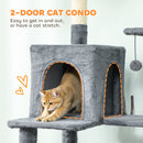 PawHut Cat Tree, 202cm Cat Tower With 2 Condos, 2 Hammocks, 2 Perches