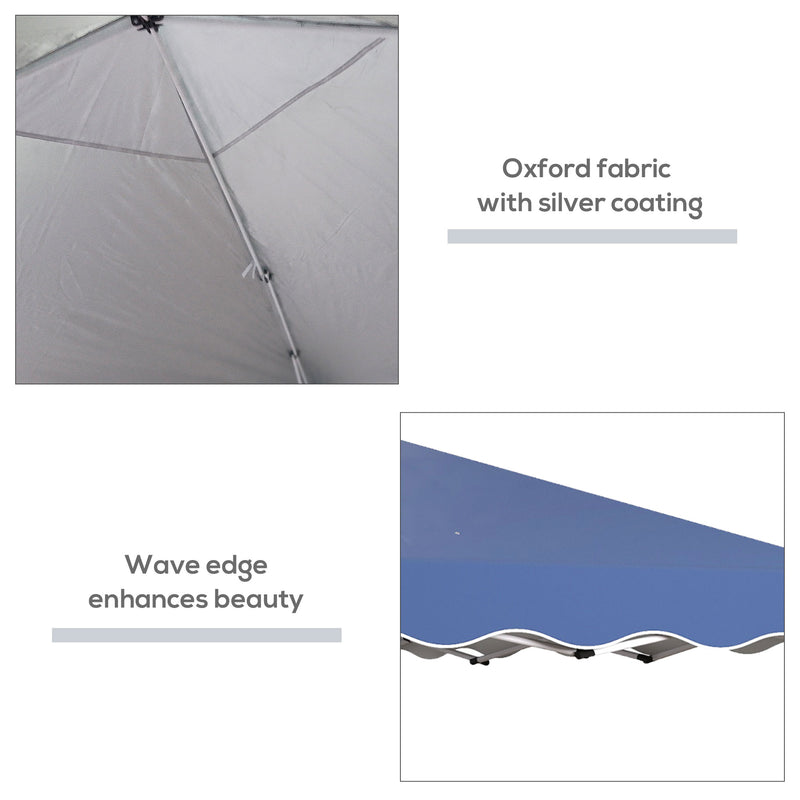 Outsunny 3x3(m) Pop Up Gazebo Marquee Tent For Garden W/ Carry Bag