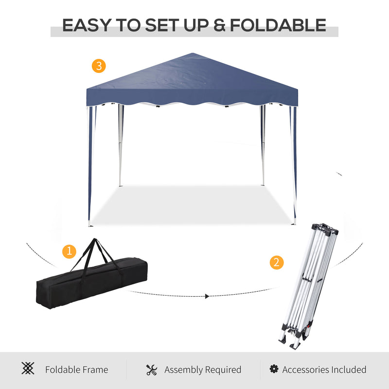 Outsunny 3x3(m) Pop Up Gazebo Marquee Tent For Garden W/ Carry Bag