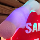 Premier Christmas Light up Santa Stop Here Garden Patio Sign 110cm