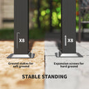 Outsunny Pergola with Retractable Roof and Aluminium Frame - Khaki