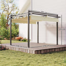 Outsunny Pergola with Retractable Roof and Aluminium Frame - Khaki
