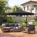 Outsunny 3 M Cantilever Parasol, Offset Umbrella With Cover And Wind Ropes