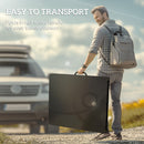 Outsunny  Effect Folding Picnic Table and Bench Set w/ Handles, Black