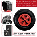 Replacement 13" X 3" Pneumatic Garden Wheelbarrow Wheel With Axle