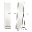HOMCOM Dimming Full Length Mirror w/ Lights Standing Leaning Wall Mount