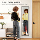 HOMCOM Dimming Full Length Mirror w/ Lights Standing Leaning Wall Mount