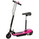 HOMCOM Folding Ride On Powered Scooter W/ Warning Bell For Age 4-14 Years - Red/Pink
