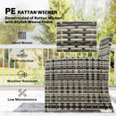 Outsunny 6 Piece Rattan Garden Furniture Set with Nesting Tables, Grey
