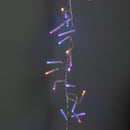 9.3m 720 LED Christmas Cluster String Lights with Timer in Rainbow on Clear Cable