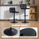 HOMCOM Bar Stools Set Of 2 Swivel Height Adjustable Barstools Black
