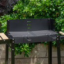 82 x 29cm Charcoal BBQ Grill Trolley with Shelves on Wheels