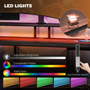 HOMCOM Computer Desk Reversible Home Office Desk With Storage Grey