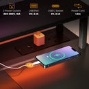 HOMCOM Computer Desk Reversible Home Office Desk With Storage Grey