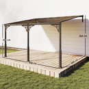 Outsunny 4 x 3 m Metal Lean-to Hardtop Gazebo, Wall-Mounted Pergola