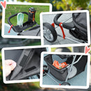PawHut Pet Stroller Pushchair Carrier for Cat Puppy with 3 Wheels Dark Grey