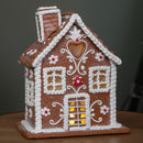 24cm Battery Operated Light up Christmas Gingerbread House Chalet with LEDs