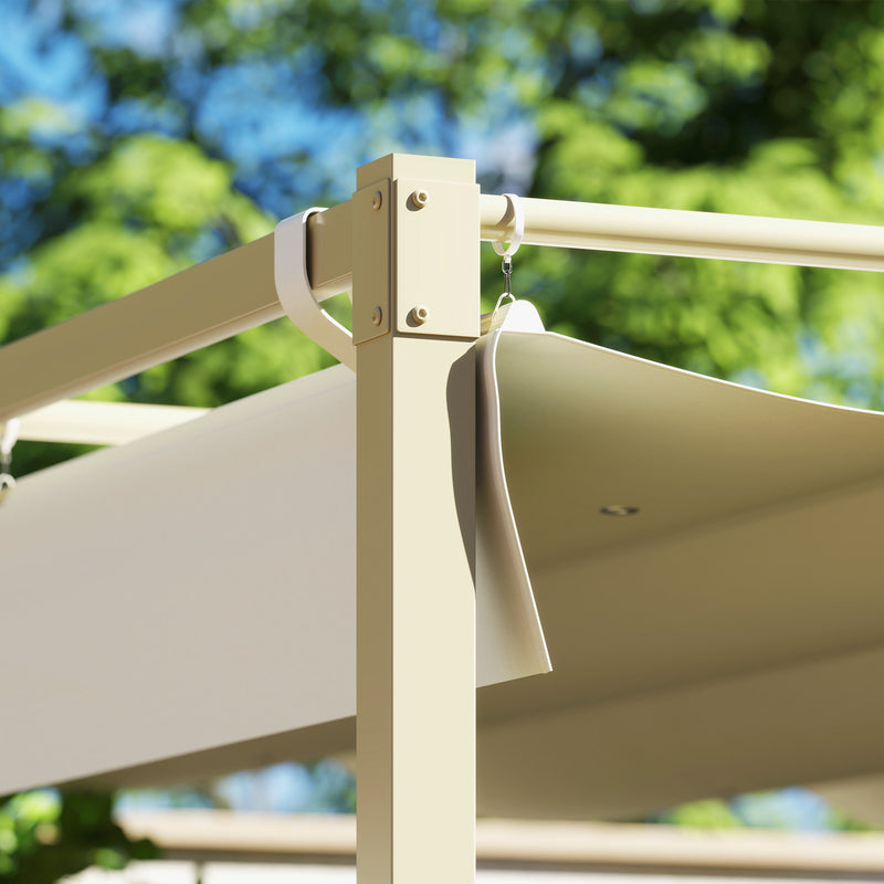 Outsunny 3 X 3(m) Garden Pergola With Retractable Roof, UPF30+