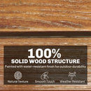 Outsunny Wood Garden Loveseat Bench with Liftable Table, Cover, Light Brown