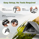 2-Person Camping Cot Tent Foldable Off-Ground Camping Combo for Adults-Grey