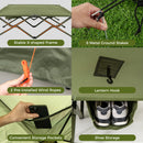 2-Person Foldable Off-Ground Camping Cot Tent with Wheeled Bag-Green