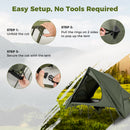 2-Person Foldable Off-Ground Camping Cot Tent with Wheeled Bag-Green