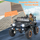 2-Seater Ride On Car with Remote Control and Horn for Boys and Girls-Black