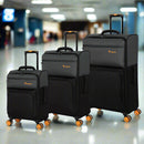 It Luggage Duo-Tone Pewter & Black 8 Wheel Suitcase