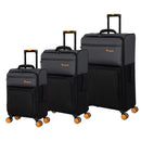 It Luggage Duo-Tone Pewter & Black 8 Wheel Suitcase