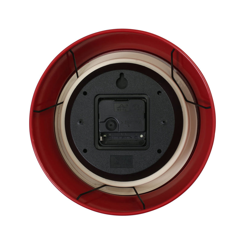 Maddox Red Metal Wall Clock