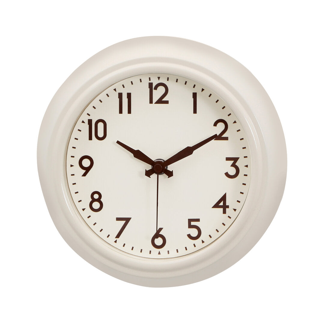 Maddox Cream Metal White Face 22cm Wall Clock