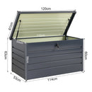 Garden Sanctuary Steel Garden Lockable Storage Box for Tools