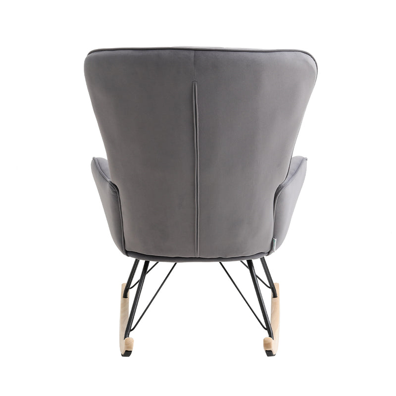 Livingandhome Light Brown Terry Cloth Rocking Chair