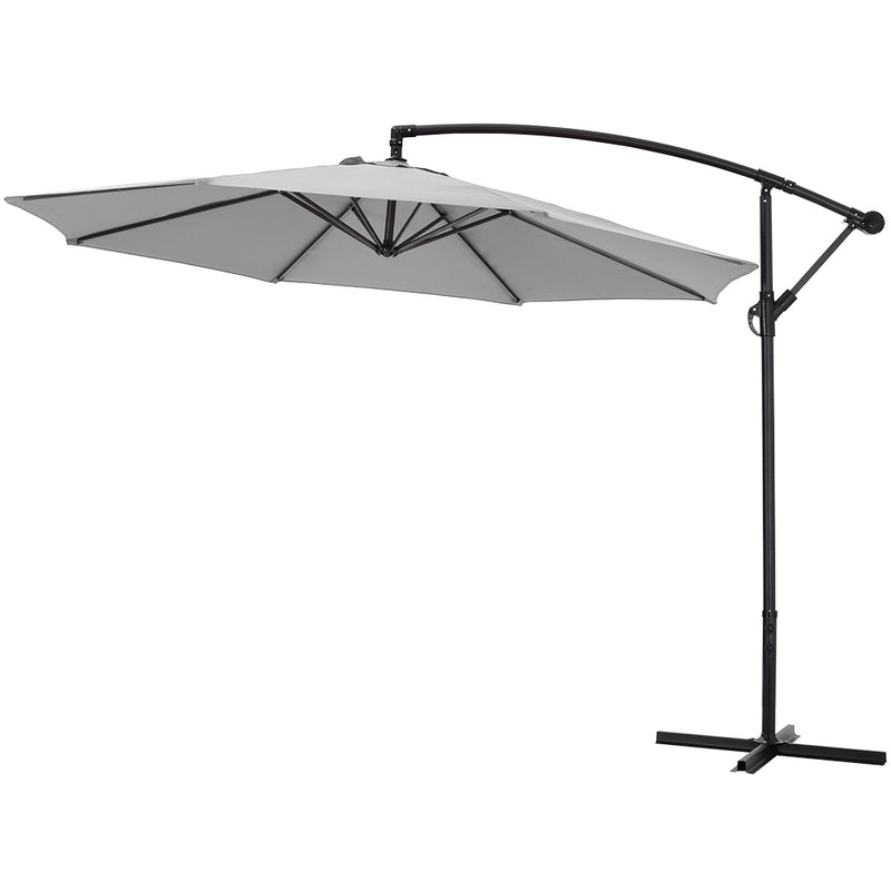 Garden Sanctuary 3M Large Banana Cantilever Patio Parasol for Outdoor Sunshade and Rain