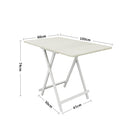 Livingandhome Folding Wooden Dining Table 100x60cm White