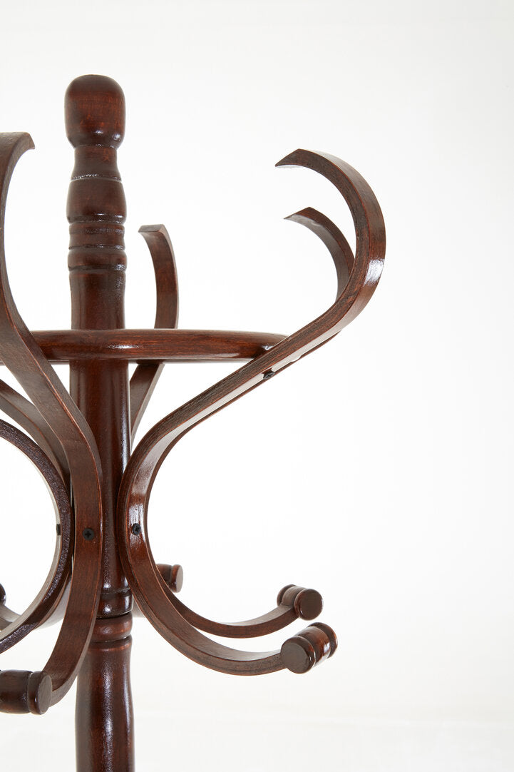 Kennedy Walnut Finish Solid Birchwood Coat Stand