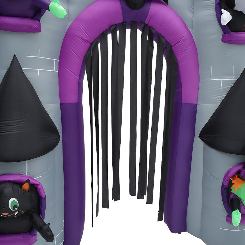 Halloween Lighted Haunted Castle Arch Inflatable
