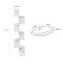 Cottonfy UK Wooden Zigzag Floating Corner Shelves 5-Tier