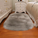 Lifeideas Oval Super Soft Shaggy Area Rug Grey