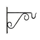 35cm Black Metal Heavy Duty Twisted Garden Patio Wall Bracket Hook for Hanging Planter