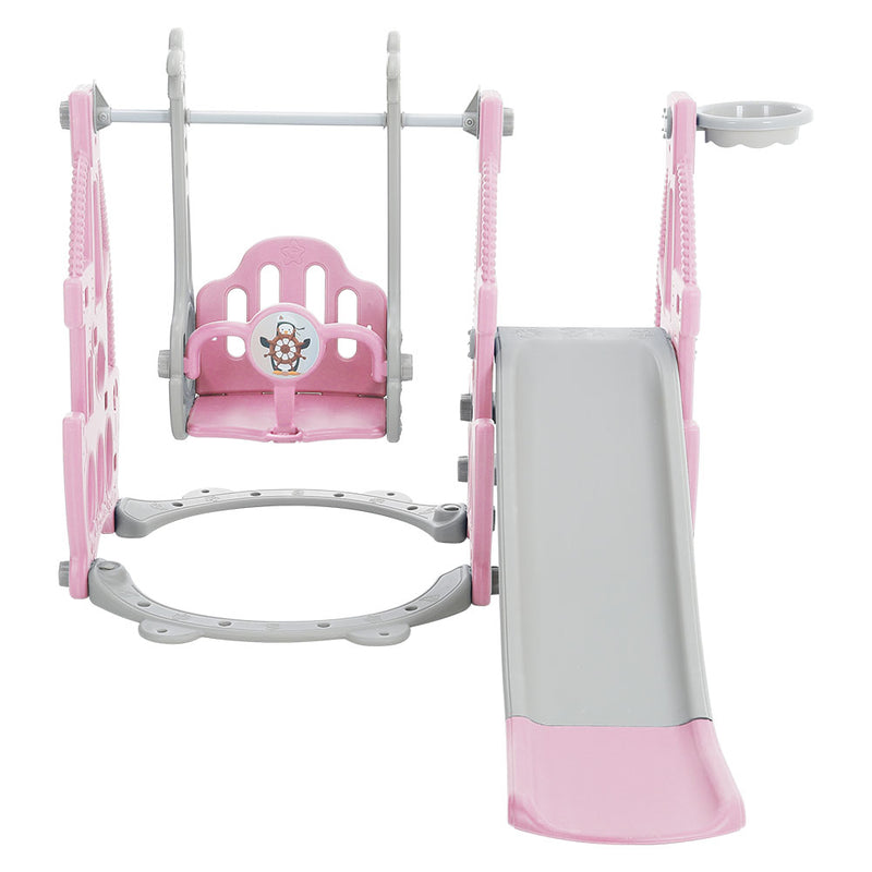 Livingandhome 3 in 1 Kids Swing and Slide Set Toddler Climber Playset