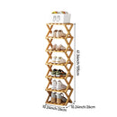 Livingandhome Durable 7-Layer Bamboo Folding Shoe Rack