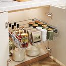 Lifeideas Metal Sliding Kitchen Cabinet Pull Out Wire Basket Organizer
